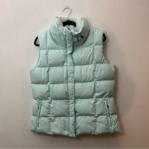 Eddie Bauer Goose Down Puffer Vest 700 Fill Power Women's Size L Light Teal